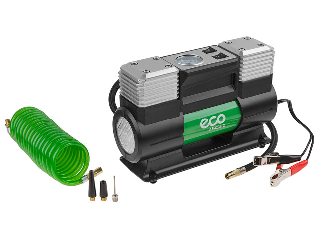 Компрессор автомобильный ECO AE-028-2, 12 В, 280 Вт, 70 л/мин, 2 цил.